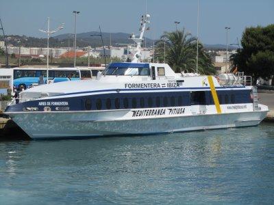 Mediterranea Pitiusa's new ferry Aires de Formentera at Ibiza