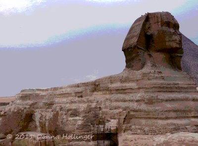 Sphinx with Khafre Pyramid