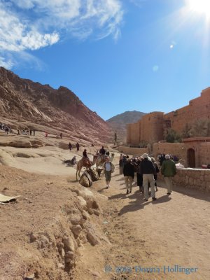 Walking up to St. Catherine's Monastery