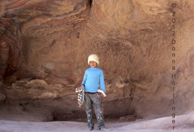 Bedouin Girl in Petra Cave