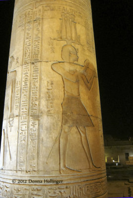 Hieroglyphs on the Columns