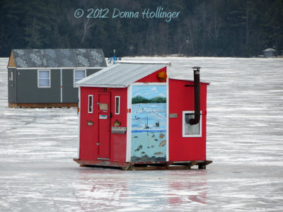 Ice Fishing At Lake Fairlee