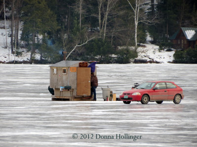 Ice Fishing At Lake Fairlee