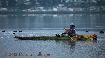 Eco Warrior:  This man is clearing trash off the Lake