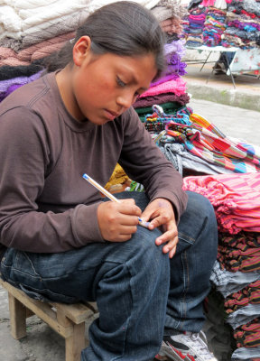 Boy Artist at Otavalo