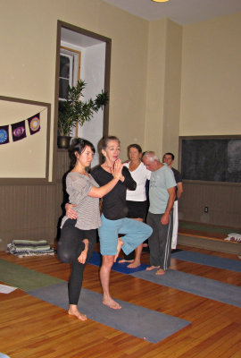 Linda and Kia Balance in Yoga