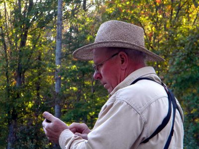 Checking the day's bird list