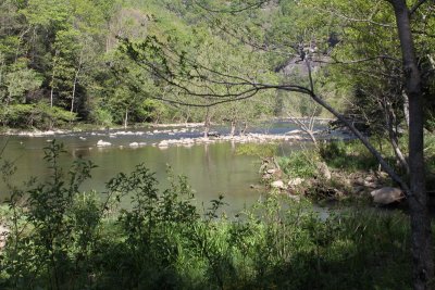 The confluence of the Russell Fork and Grassy Creek