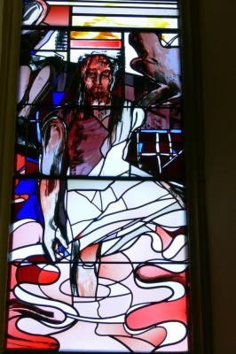 Stained glass images in St James Cathedral, Toronto