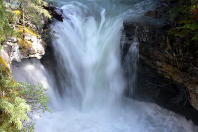 The lower falls at Johnston Canyon, Banff Nat. Park, Alberta