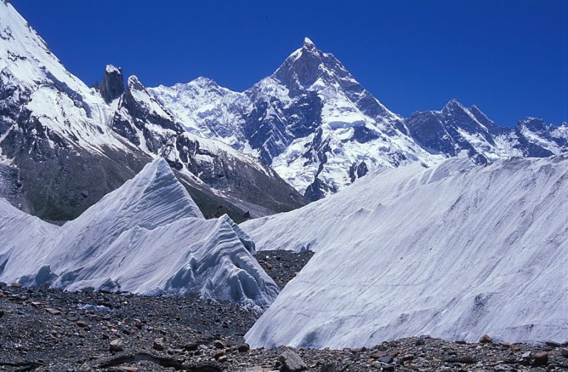 Masherbrum (7821m) above Baltoro glacier