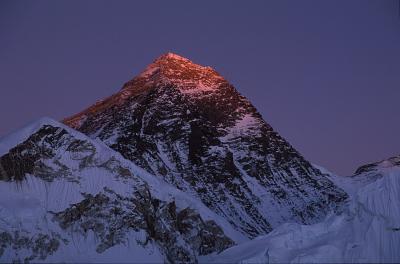 Last sun rays on Everest