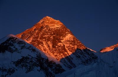 Mt. Everest from Kala Pattar at sunset