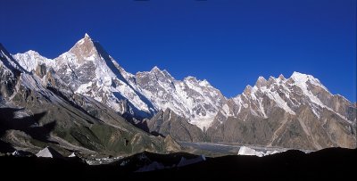 Panorama from Gore II with Masherbrum