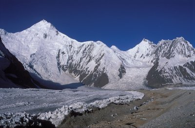 Chogolisa and Abruzzi glacier from Gasherbrum B.C.