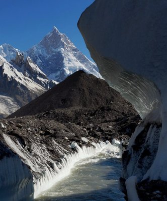 Glacial river and Masherbrum