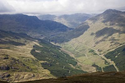 Looking up Glen Croe