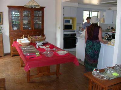 Becca and Tracy; main table