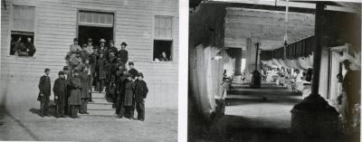 wDoctors outside Building and Convalescent Camp Interior p.338.scan.jpg