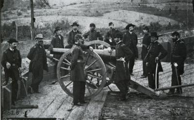 wSherman and Soldiers standing next to Cannons p.V.scan.jpg