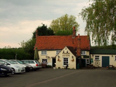 The  C 17th century  Rainbow  and  Dove  pub.