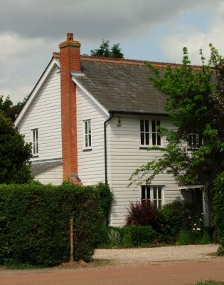 A  fairly  modern  timber-clad  house