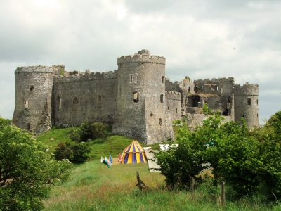 Medieval  tents  at  Carew