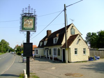 The c 18th century  White  Horse  pub.