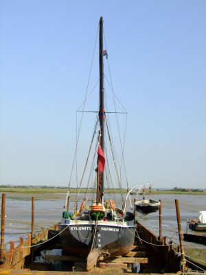 A Thames  Barge  in  a  dry  dock.