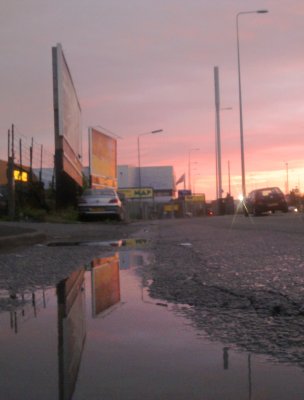 Another sunset on a slip road.