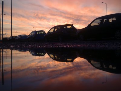 Strange silhouettes in the sunset.