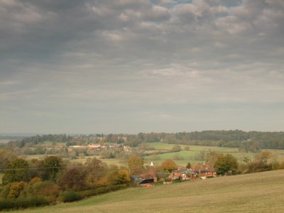 Panorama  over  Hamsell  Farm