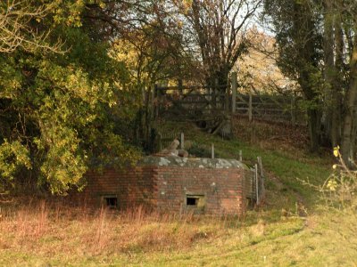 WW2  pillbox,high on a hillside.