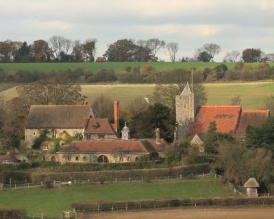 Grade  I  Listed  Buiding, Luddesdown   Court  and  church.