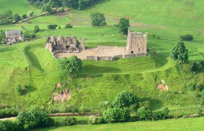 Aerial  view  of  Brough  Castle.