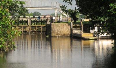 East  Lock  reflecting  in  the  river.