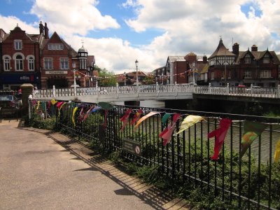 High  Street  Bridge  with  competition  bunting