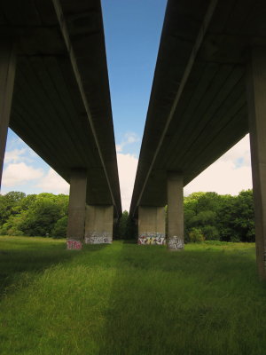 A21  bridge  over  the  River  Medway, by Haysden  Water.