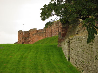 Carlisle  Castle, showing  old  City  Walls.