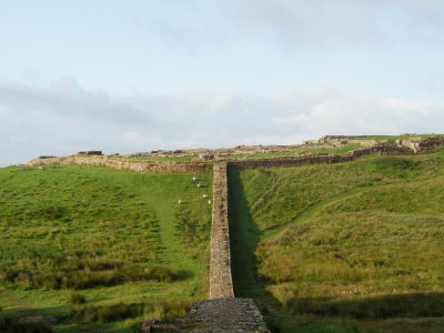 The  Broad  Wall  meets  Housesteads  Fort  wall.