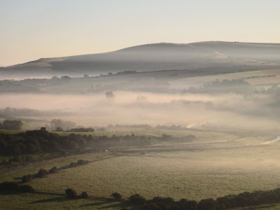 Morning  mist  envelops  Windover  Hill.