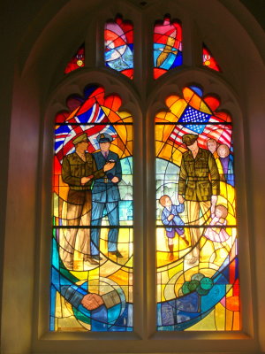 Window of friendship and peace,Little Easton Parish Church.