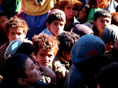 Afghan children waiting for medical treatment.jpg