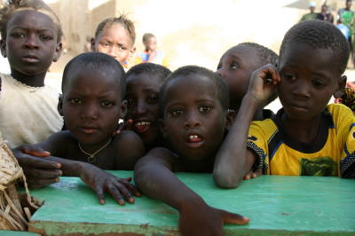 village children, banks of river niger