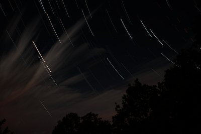 Startrails and clouds
