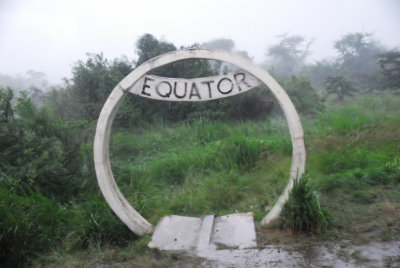 Crossing the equator in a rainstorm