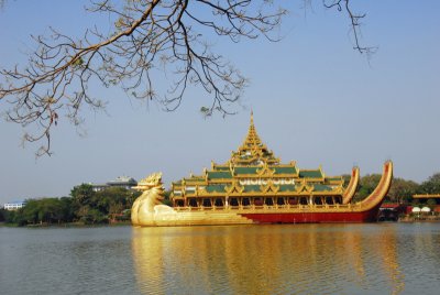 Royal barge in Yangon