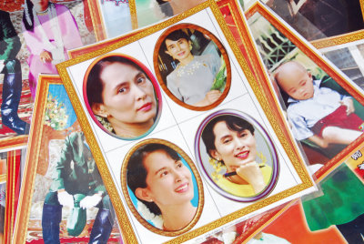 Pictures of The Lady are everywhere.