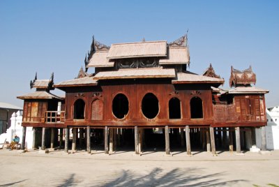 Shwe Yan Pyan Monastery, made of wood.