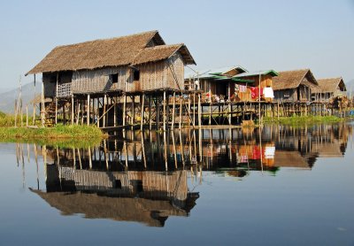 Village among the floating gardens
